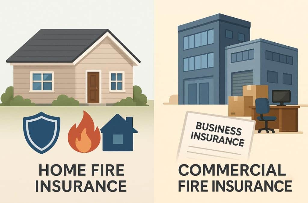home fire insurance vs commercial fire insurance