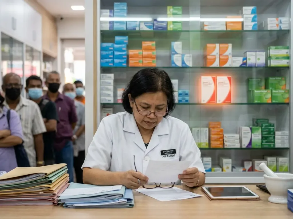 pharmacist bhind counter